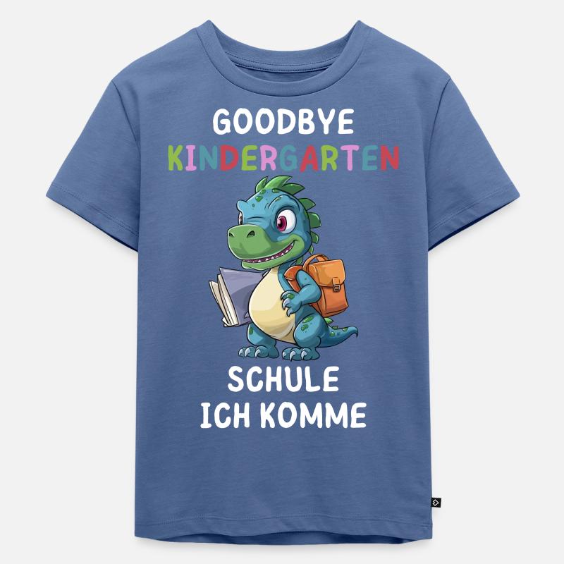 Goodbye Kindergarten Junge - Kinder Premium Bio T-Shirt - Taubenblau