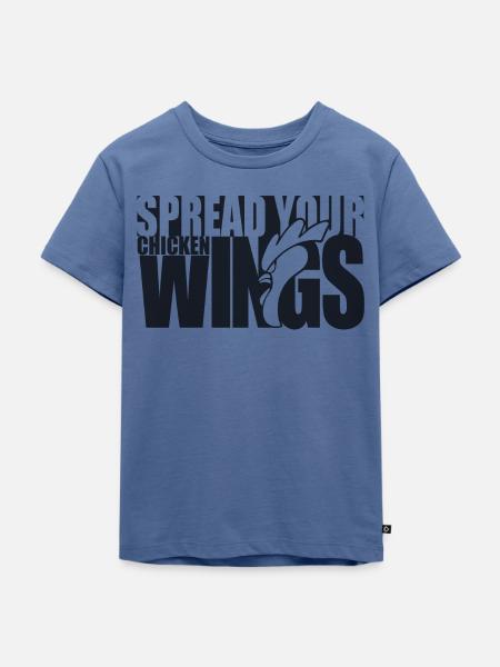 Spread Your Black Wings - Kinder Premium Bio T-Shirt - Taubenblau
