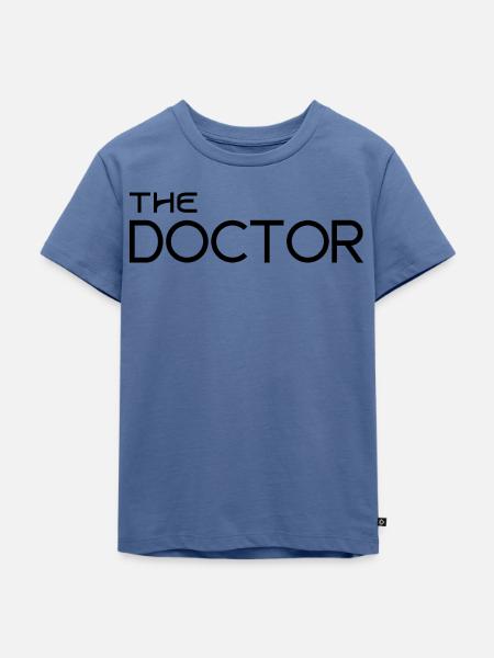 Der Doktor - Kinder Premium Bio T-Shirt - Taubenblau
