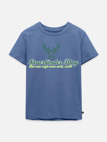 Sauerländer Blag - Kinder Premium Bio T-Shirt - Taubenblau