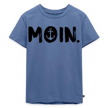 MOIN. - Norddeutschland - Kinder Premium Bio T-Shirt - Taubenblau - Vorne - Mikhail (115cm)