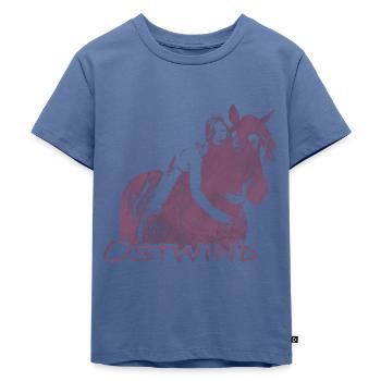 OSTWIND Aufbruch Nach Ora Mika Umarmt Ostwind - Kinder Premium Bio T-Shirt - Taubenblau - Vorne - Mikhail (115cm)