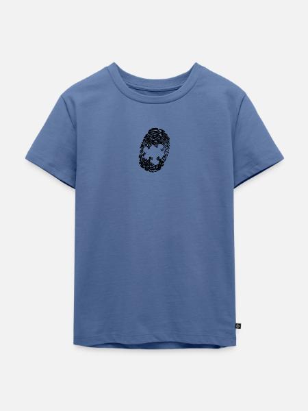 Fingerabdruck Puzzle - Kinder Premium Bio T-Shirt - Taubenblau