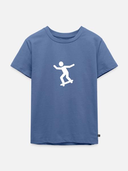 Skateboarder - Kinder Premium Bio T-Shirt - Taubenblau