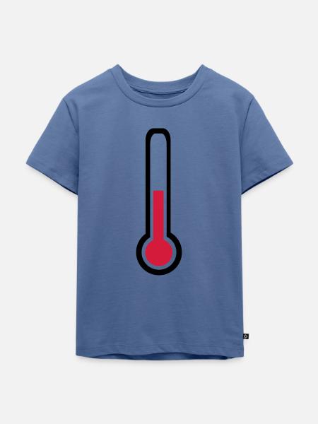 Thermometer - Kinder Premium Bio T-Shirt - Taubenblau