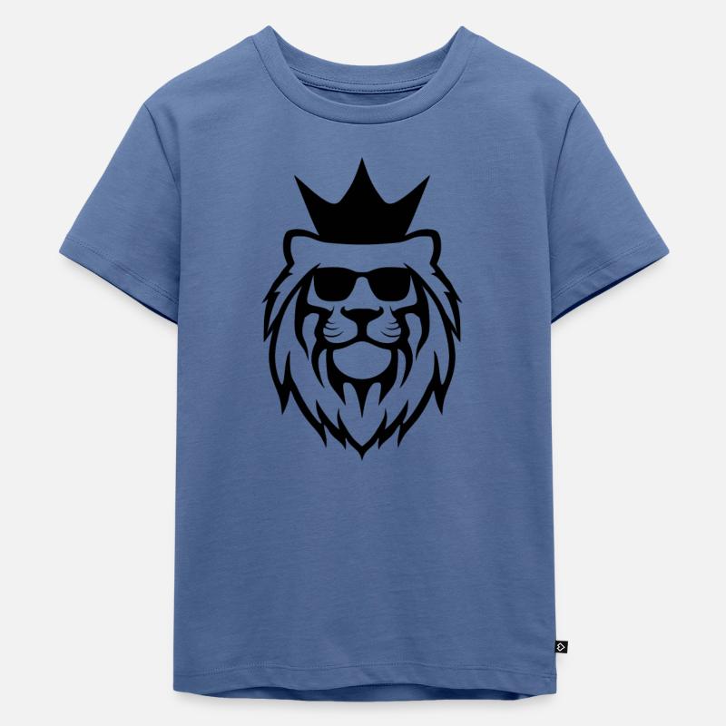 König Löwe Krone - Kinder Premium Bio T-Shirt - Taubenblau