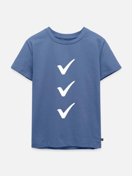 Haken - Kinder Premium Bio T-Shirt - Taubenblau