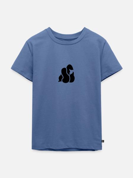 Grossstadt Gorilla Logo - Kinder Premium Bio T-Shirt - Taubenblau