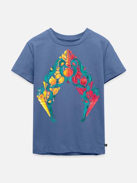 Aquaman Film Logo Meeres-Elemente - Kinder Premium Bio T-Shirt - Taubenblau