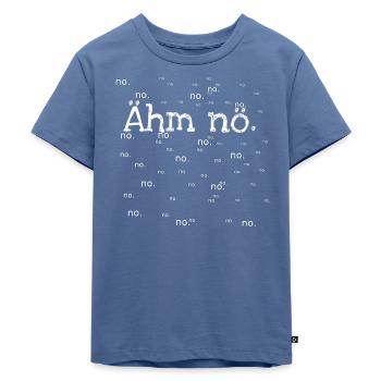 Nein - Kinder Premium Bio T-Shirt - Taubenblau - Vorne - Mikhail (115cm)