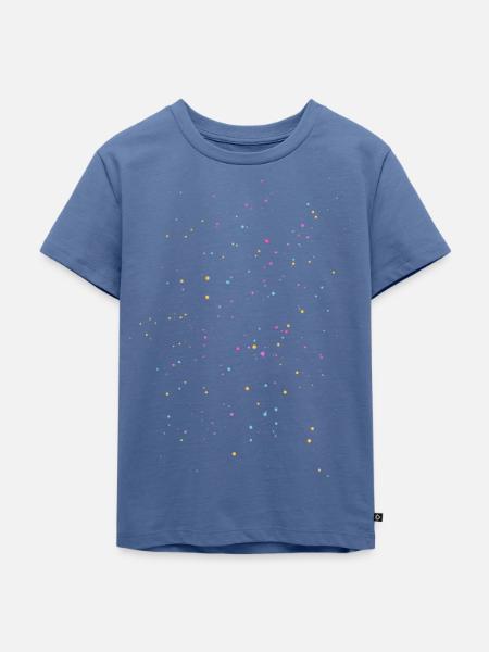 Farbkleckse - Kinder Premium Bio T-Shirt - Taubenblau
