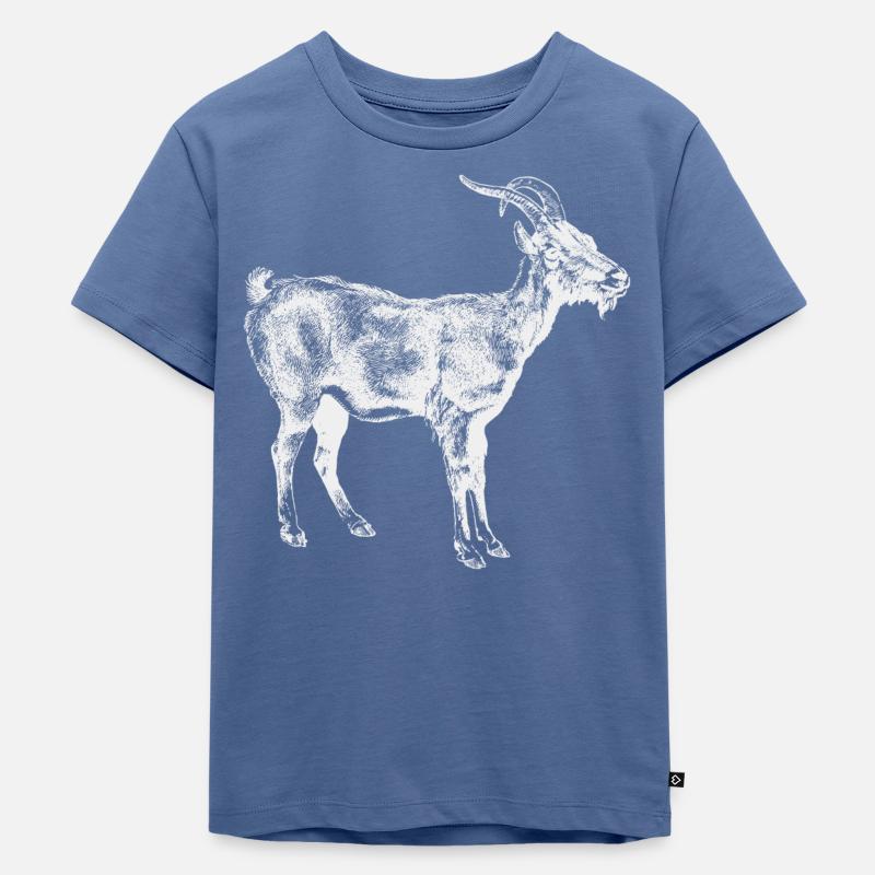 White Goat - Kinder Premium Bio T-Shirt - Taubenblau