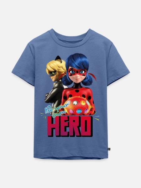 Miraculous Be Your Own Hero - Kinder Premium Bio T-Shirt - Taubenblau