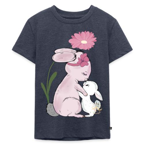 Süßes Hasendesign Mutter mit Kind - Maglietta ecologica premium per bambini
