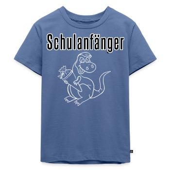 Erstklässler und Schulanfänger - Kinder Premium Bio T-Shirt - Taubenblau - Vorne - Mikhail (115cm)