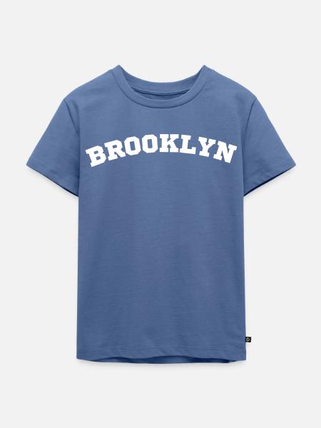 BROOKLYN - Kinder Premium Bio T-Shirt - Taubenblau