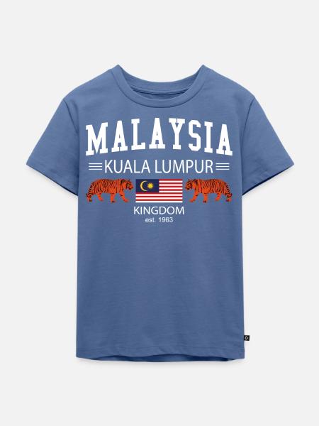Malaysia - Kinder Premium Bio T-Shirt - Taubenblau