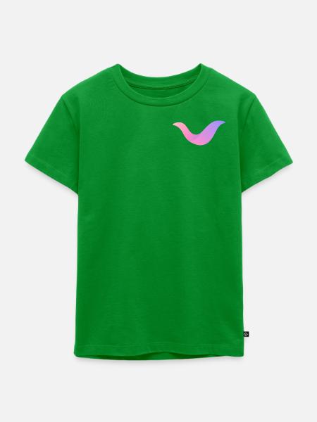 Gradient Swoosh-Nebel - Kinder Premium Bio T-Shirt - Grün