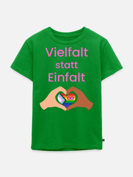 Vielfalt statt Einfalt - Kinder Premium Bio T-Shirt - Grün