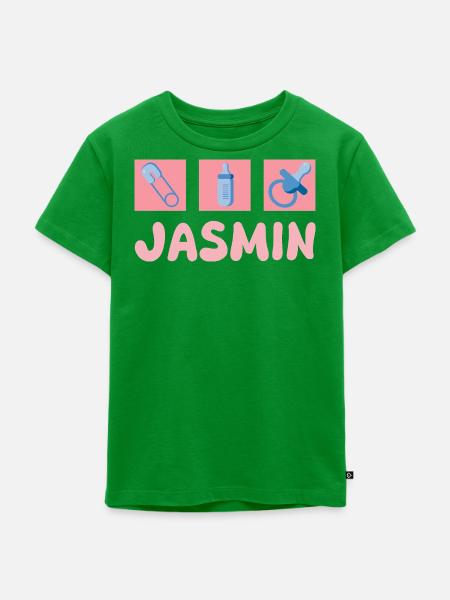 Jasmin als Schnuller - Kinder Premium Bio T-Shirt - Grün
