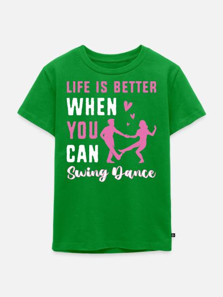 Swing Swing-Musik - Kinder Premium Bio T-Shirt - Grün