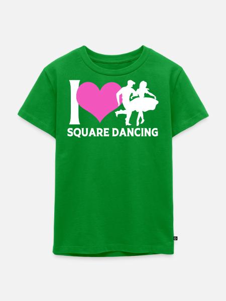 Square Dance - Kinder Premium Bio T-Shirt - Grün