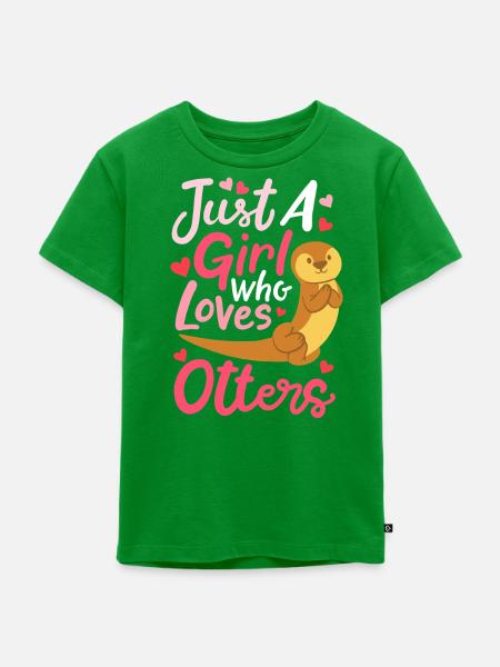 Otter Spruch - Kinder Premium Bio T-Shirt - Grün