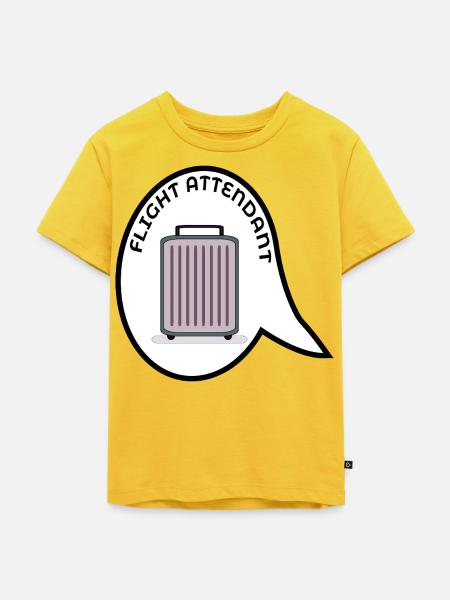 KOFFER FÜR FLUGBEGLEITER - Kinder Premium Bio T-Shirt - Sonnengelb