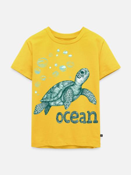 Save the ocean - schildkröte - Kinder Premium Bio T-Shirt - Sonnengelb