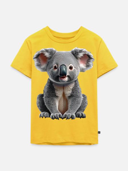 Koala - Kinder Premium Bio T-Shirt - Sonnengelb
