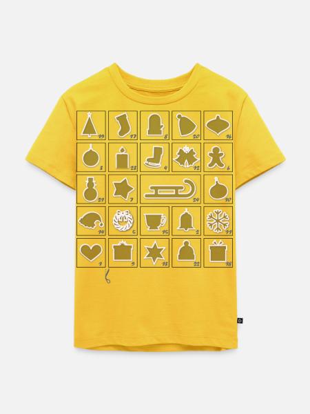 Adventskalender (Türchen ausschneiden) - Kinder Premium Bio T-Shirt - Sonnengelb
