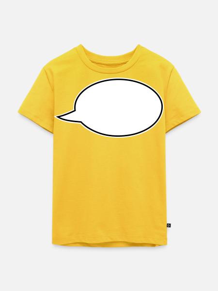 Sprechblase Comic rechts - Kinder Premium Bio T-Shirt - Sonnengelb