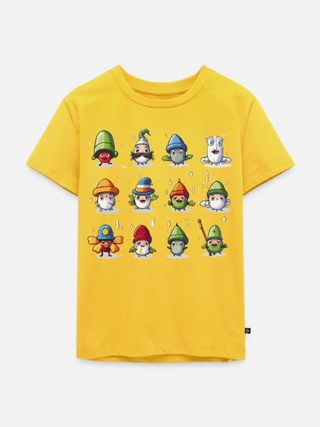 Bunte Wichtel Kollektion - Kinder Premium Bio T-Shirt - Sonnengelb