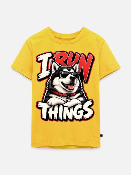 Alaskan Malamute - Kinder Premium Bio T-Shirt - Sonnengelb