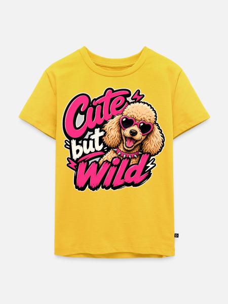 Pudel - Kinder Premium Bio T-Shirt - Sonnengelb