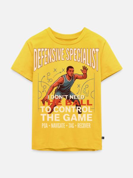 Verteidigungsprofi Ballkontrolle - Kinder Premium Bio T-Shirt - Sonnengelb