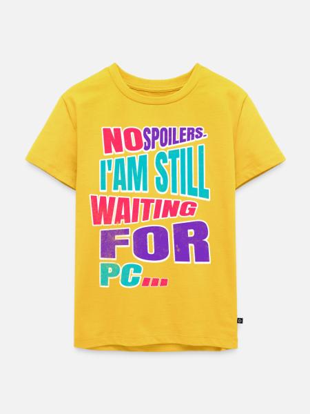 No Spoilers PC Gamer Retro - Kinder Premium Bio T-Shirt - Sonnengelb