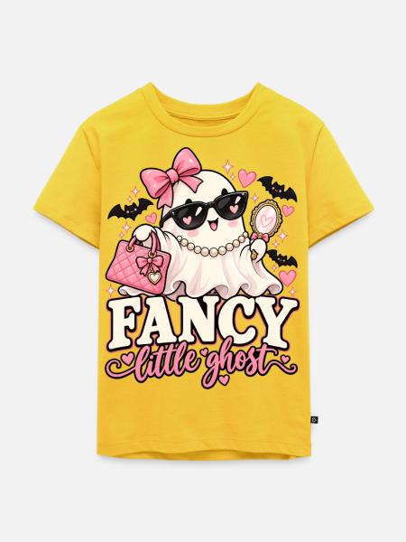 Fancy Little Ghost Glam - Kinder Premium Bio T-Shirt - Sonnengelb