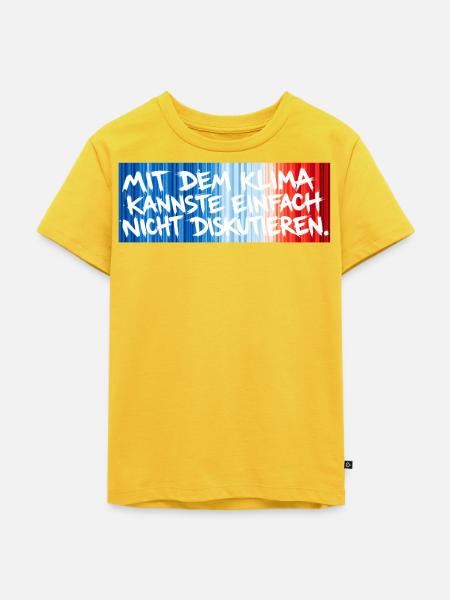 Klimastreifen - Kinder Premium Bio T-Shirt - Sonnengelb