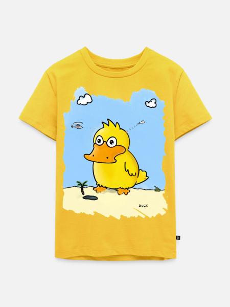 Strandente Lichtstrahl - Kinder Premium Bio T-Shirt - Sonnengelb