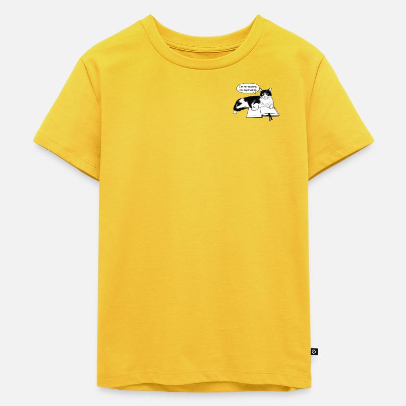 I'm not reading - Kinder Premium Bio T-Shirt - Sonnengelb