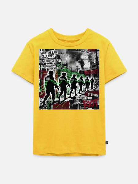 Digitales Kanonenfutter - Kinder Premium Bio T-Shirt - Sonnengelb