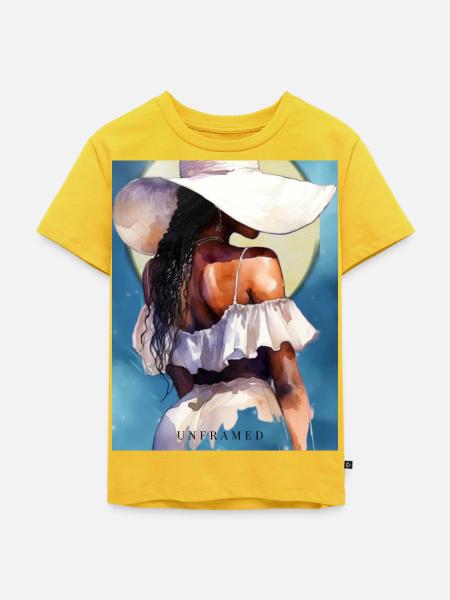 Ungerahmt - Kinder Premium Bio T-Shirt - Sonnengelb