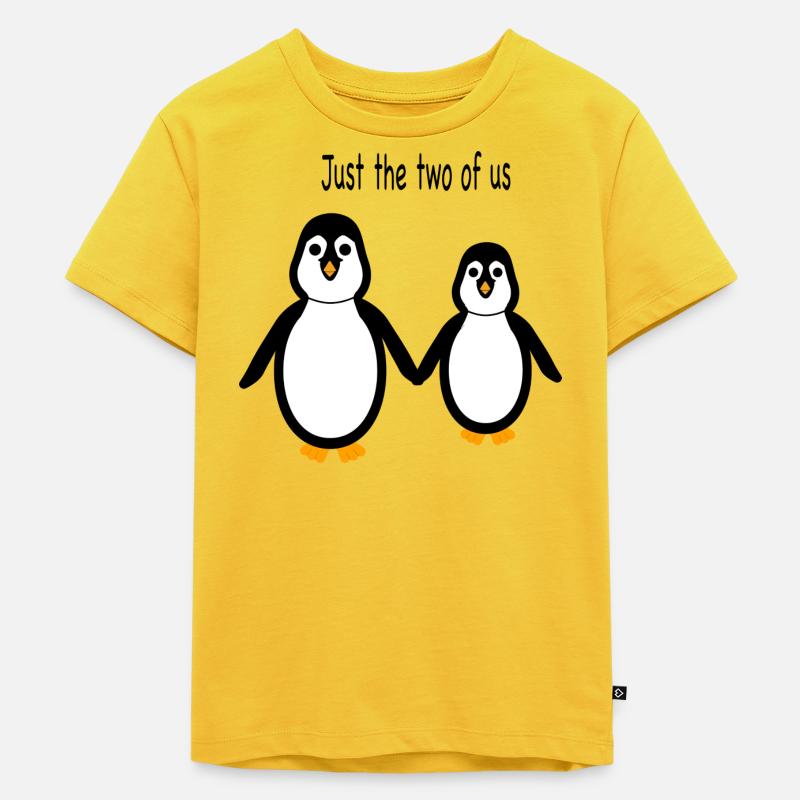 Pinguin - Zwei von uns - Kinder Premium Bio T-Shirt - Sonnengelb
