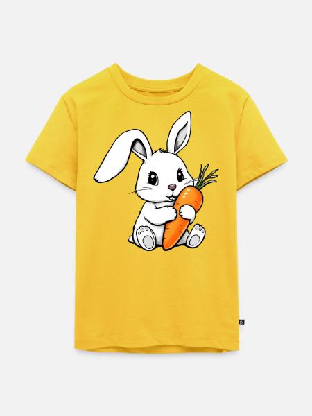 Häschen - Kinder Premium Bio T-Shirt - Sonnengelb