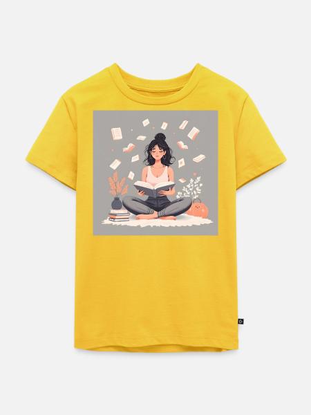 Bookaholic - Kinder Premium Bio T-Shirt - Sonnengelb