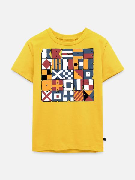 nautische Flaggen - Kinder Premium Bio T-Shirt - Sonnengelb