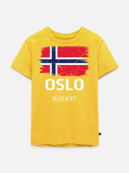 Oslo - Kinder Premium Bio T-Shirt - Sonnengelb