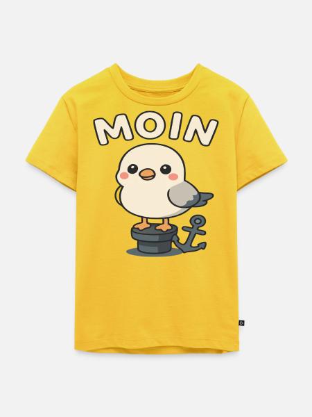 Moin - Möwedesign - Kinder Premium Bio T-Shirt - Sonnengelb
