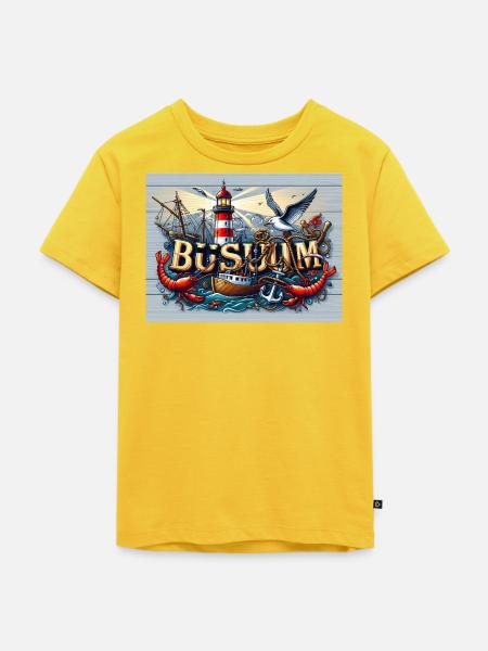 Buesum_Wandbild - Kinder Premium Bio T-Shirt - Sonnengelb